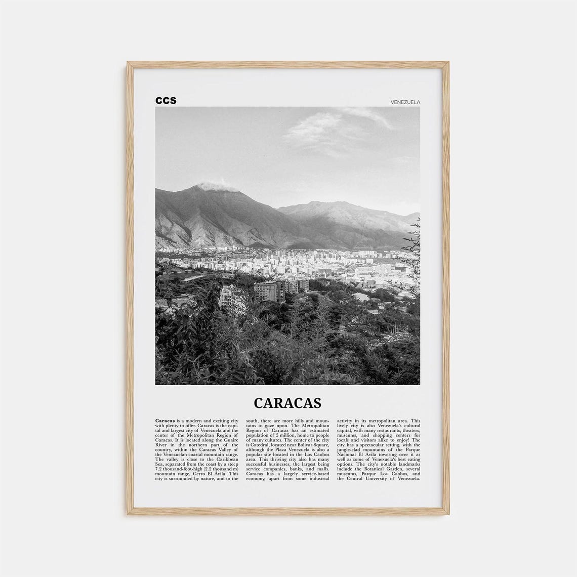 Caracas Print Black And White No 2 Caracas Wall Art Caracas Poster Caracas Photo Caracas Decor Venezuela Santiago De Len