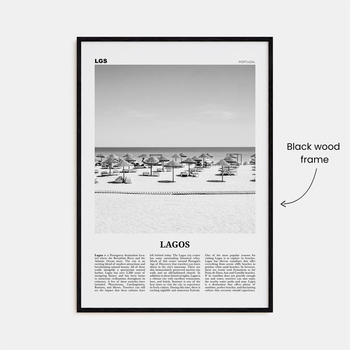 Lagos Print Black And White Portugal Lagos Wall Art Lagos Poster Lagos Photo Lagos Wall Dcor Portugal Portuguesa - Image 3