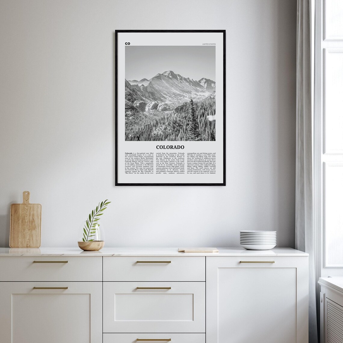 Colorado Black and White Travel Poster, United States - Image 2