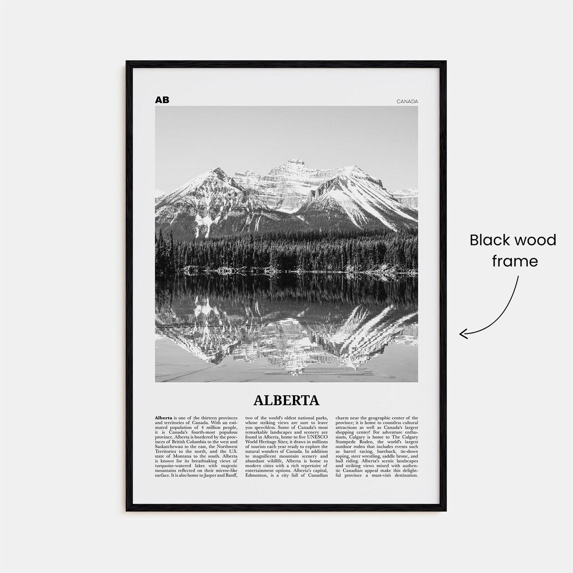 Alberta Black and White Art Print, Edmonton Canada - Image 3
