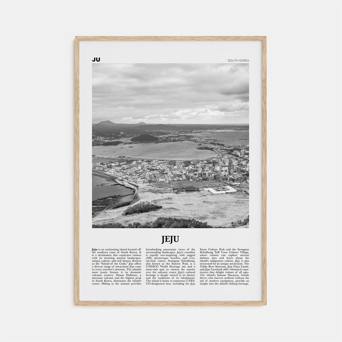 Jeju City Print Black And White Jeju Wall Art Jeju Poster Jeju Photo Jeju Wall Dcor Jeju Map South Korea