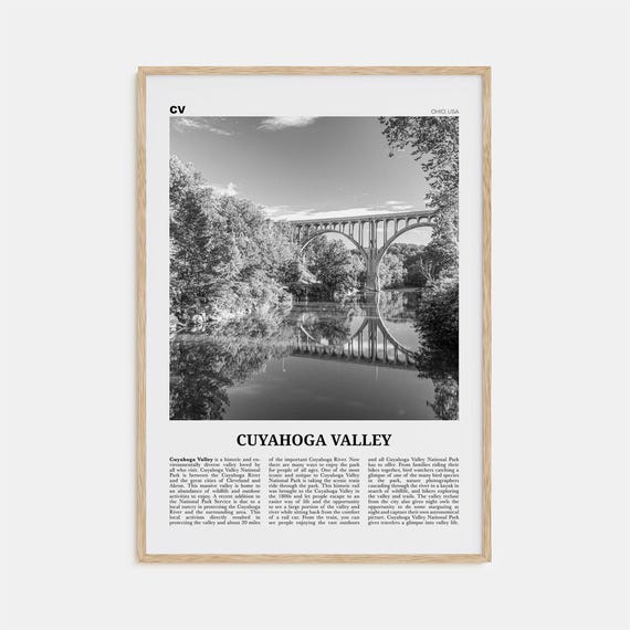 Cuyahoga Valley Black and White Art Print, Ohio