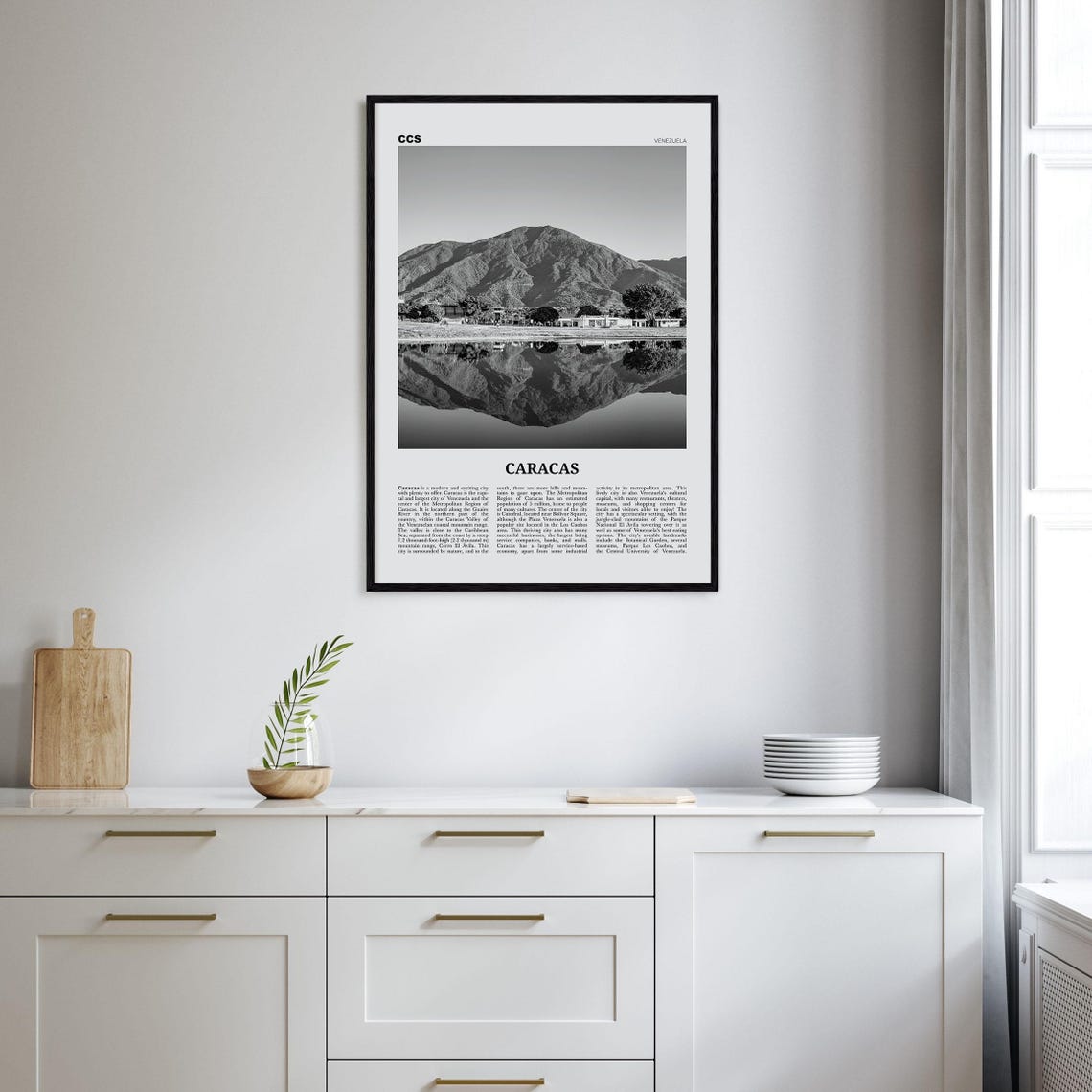 Caracas Print Black And White No 3 Caracas Wall Art Caracas Poster Caracas Photo Caracas Wall Dcor Caracas Map Venezuela - Image 2