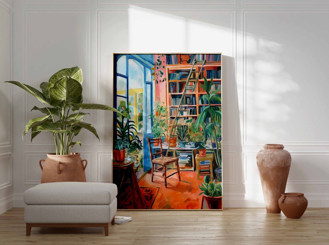 Vintage Library Poster, Reading Gift Art Print - Image 2