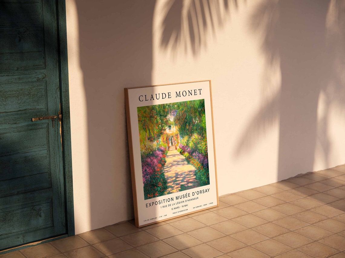 Claude Monet Garden Pathway Giverny Musee Dorsay Decor Poster - Image 3