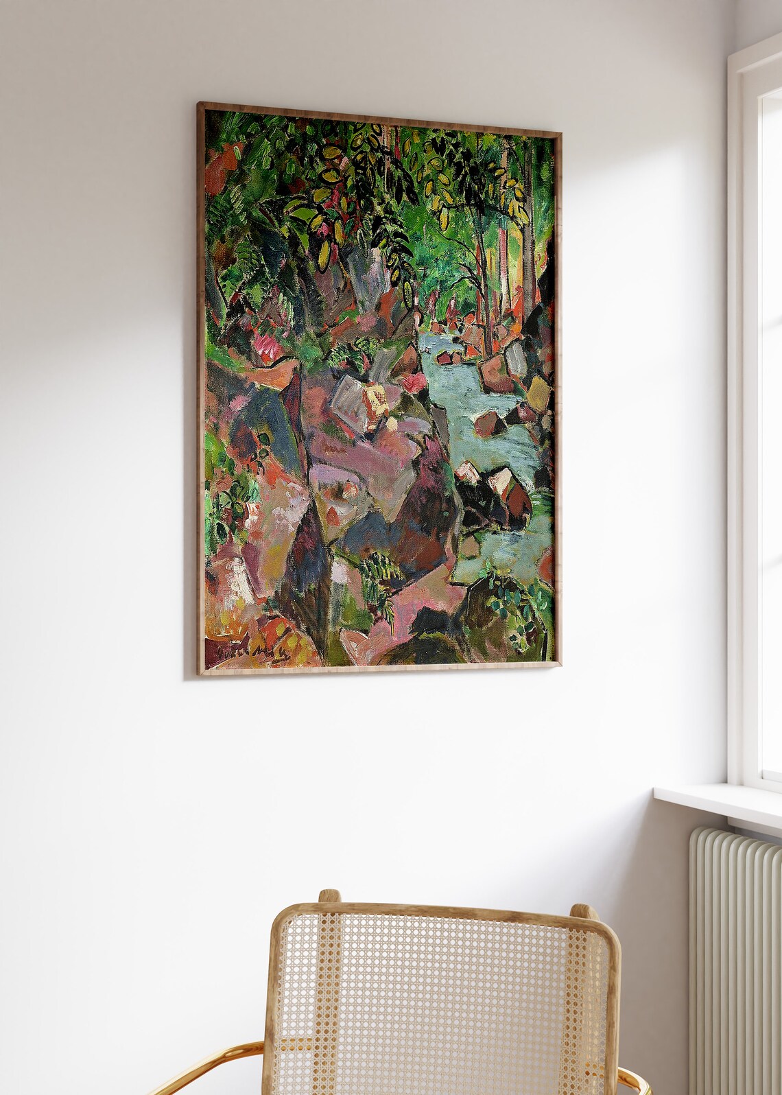 Oskar Moll Felsen Am Bach Fauvist Rocky Stream Landscape Poster - Image 3