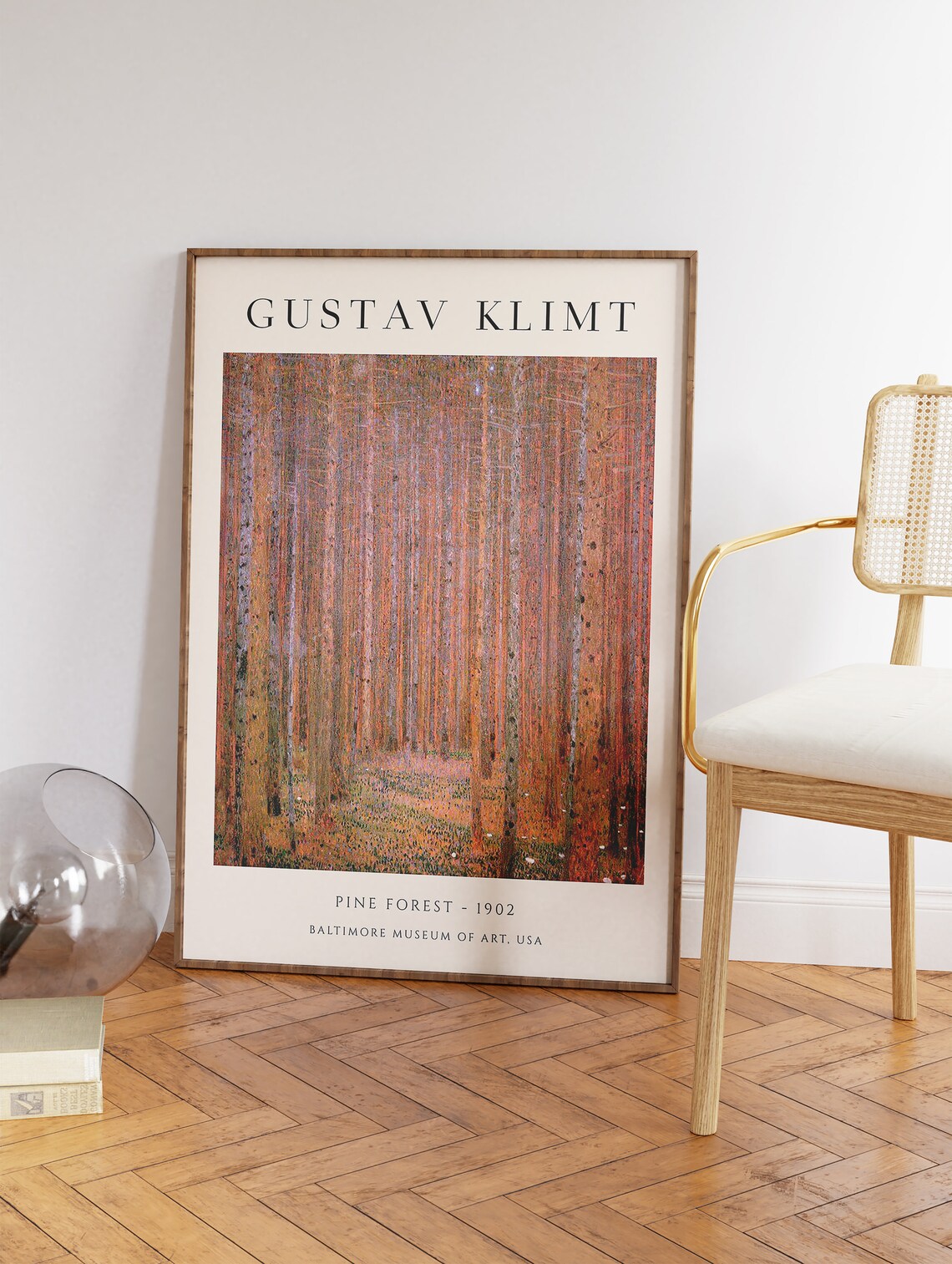 Gustav Klimt Pine Forest Art Poster, Art Nouveau Decor - Image 2