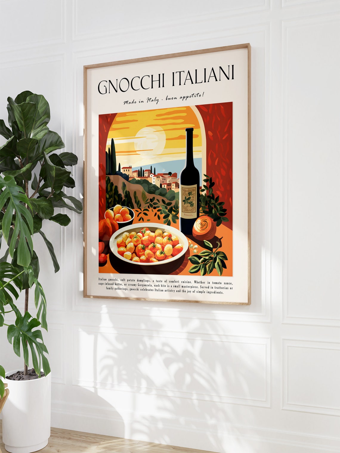 Gnocchi Italiani Made in Italy Vintage Food Kitchen Art Poster - Image 2