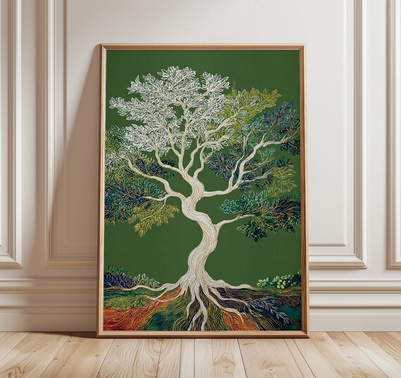 Tree Of Life Art Print, Modern Botanical Poster
