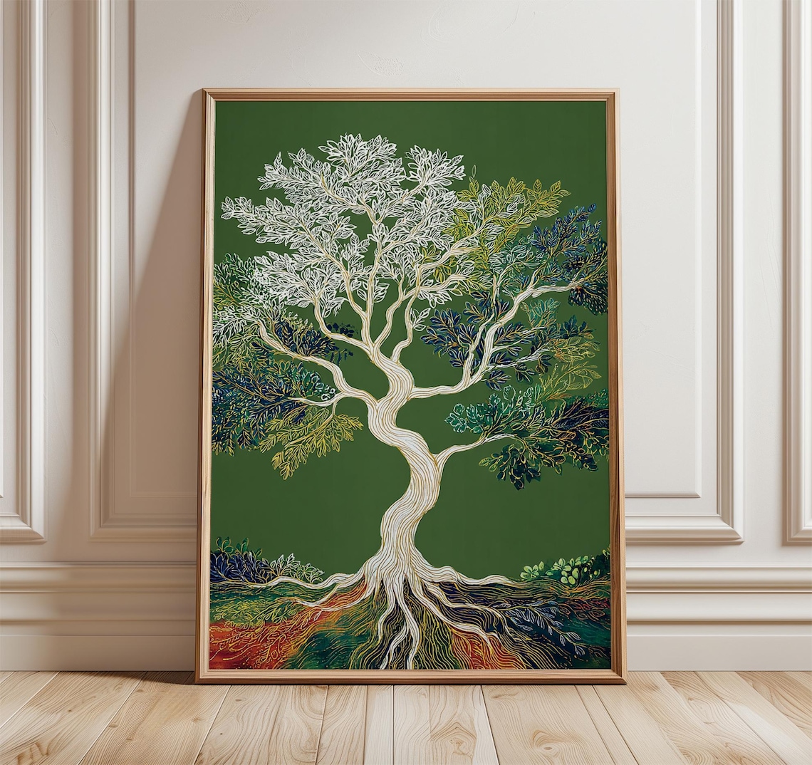 Tree Of Life Art Print, Modern Botanical Poster