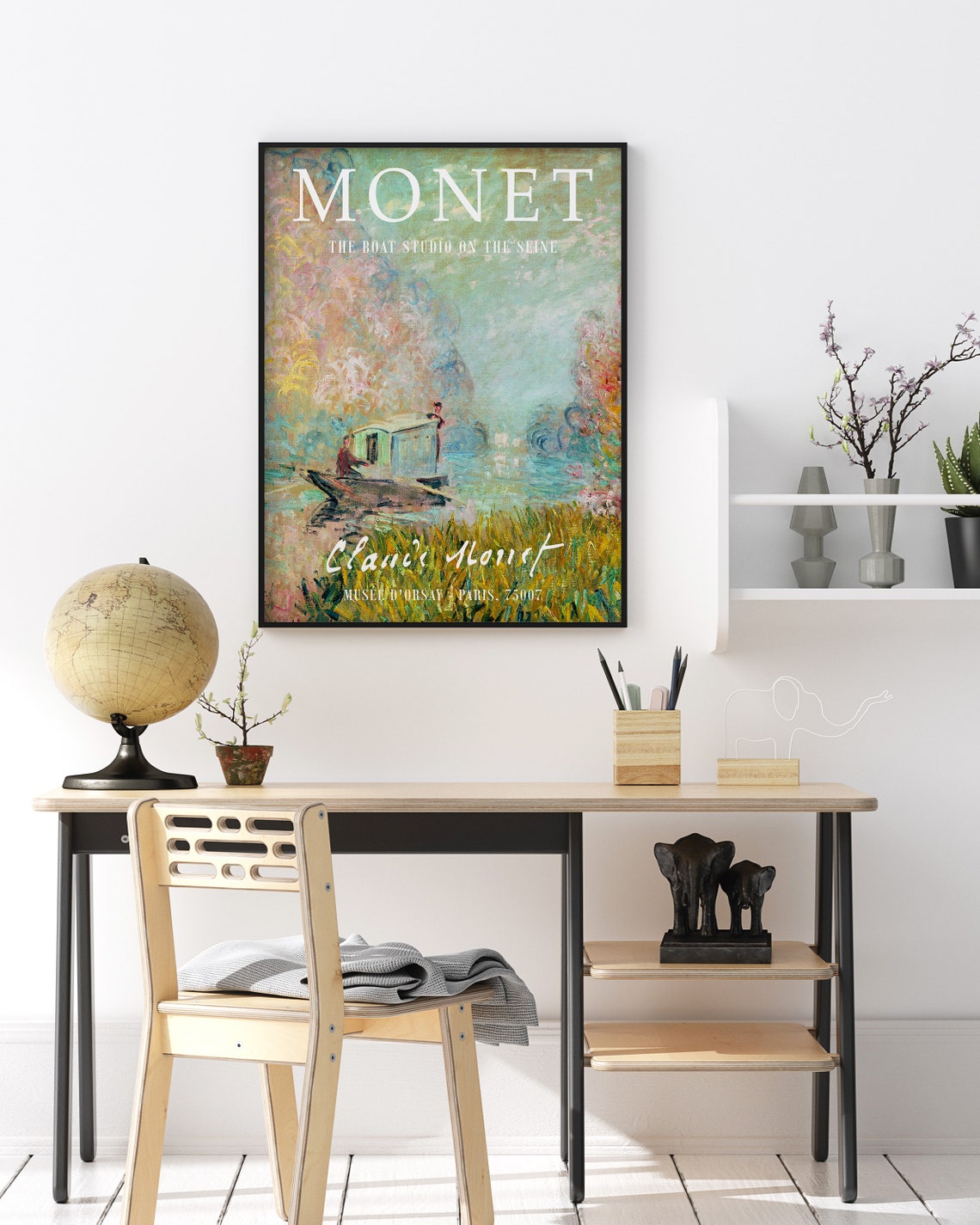Claude Monet Boat Studio on the Seine River French Museum Poster - Image 2