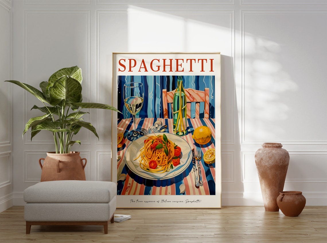 Spaghetti Italian Food Poster True Essence Of Italian Cuisine - Image 3