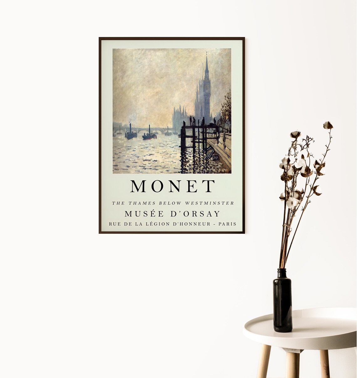Monet Exhibition Poster, Thames Below Westminster London - Image 2