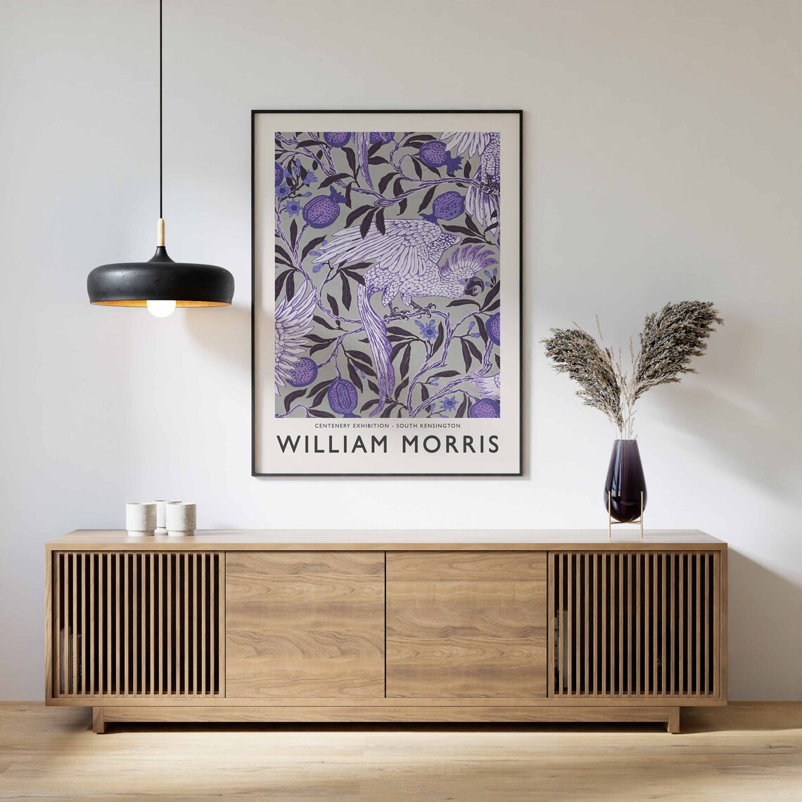 William Morris Purple Floral Art Print, Vintage Botanical - Image 3