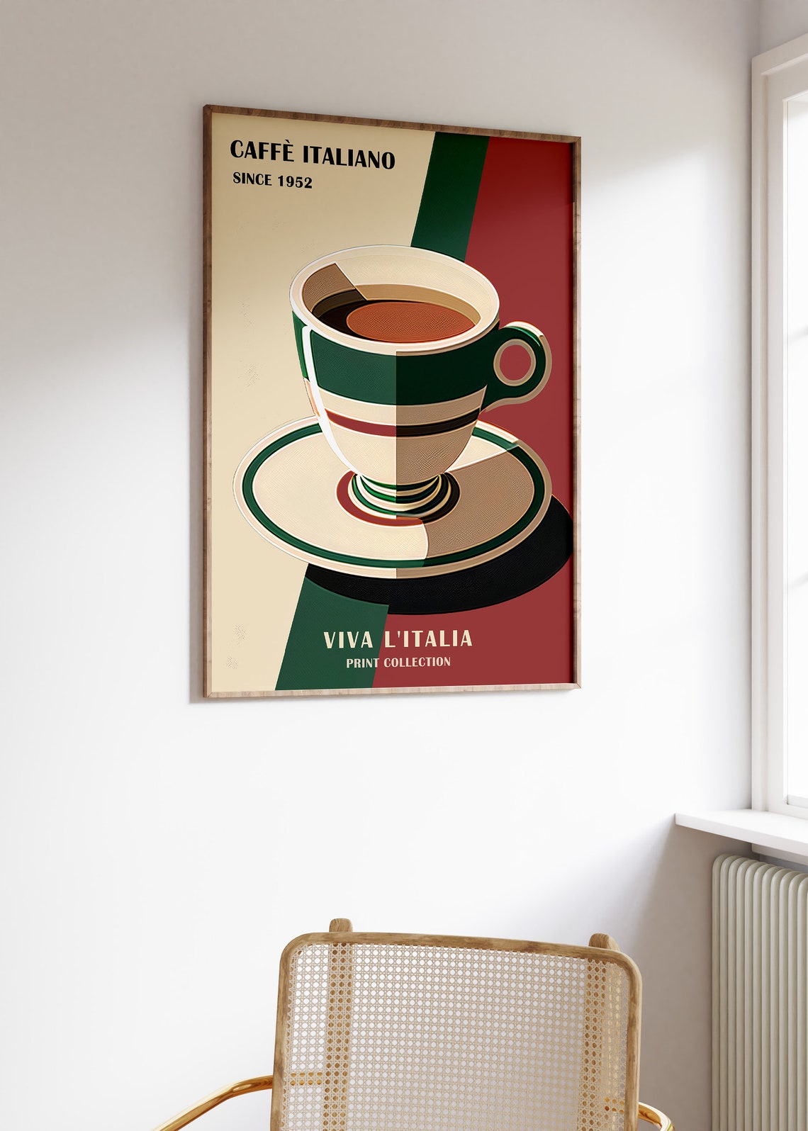 Caffe Italiano Since 1952 Vintage Coffee Cup Viva LItalia Poster - Image 3