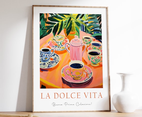 Vintage Coffee And Tea Kitchen Art Print