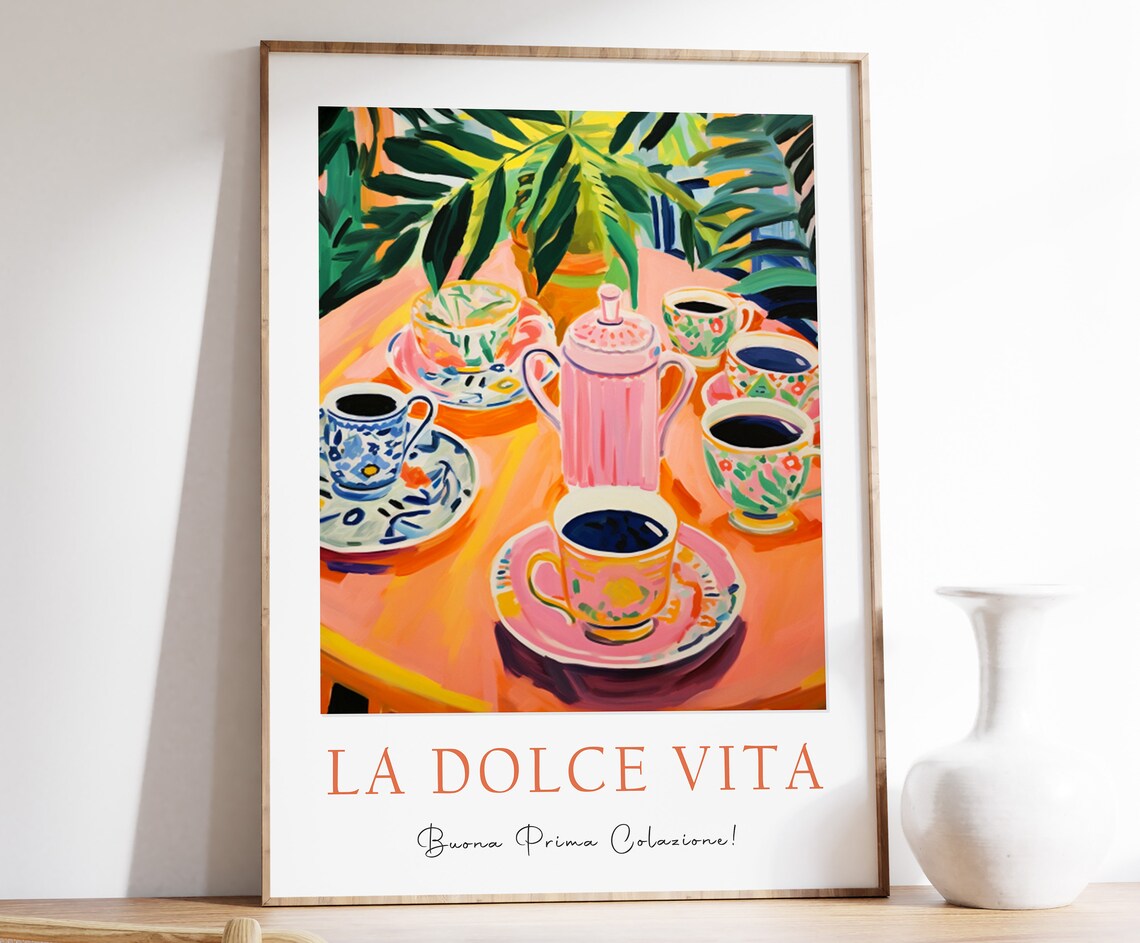 Vintage Coffee And Tea Kitchen Art Print