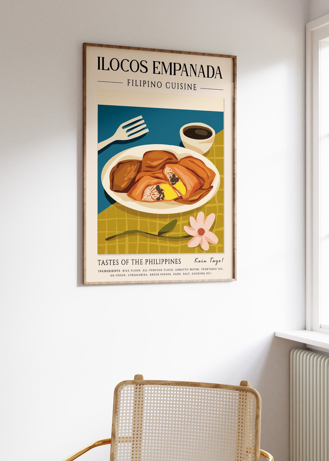 Ilocos Empanada Filipino Cuisine Recipe Kitchen Art Wall Poster - Image 3