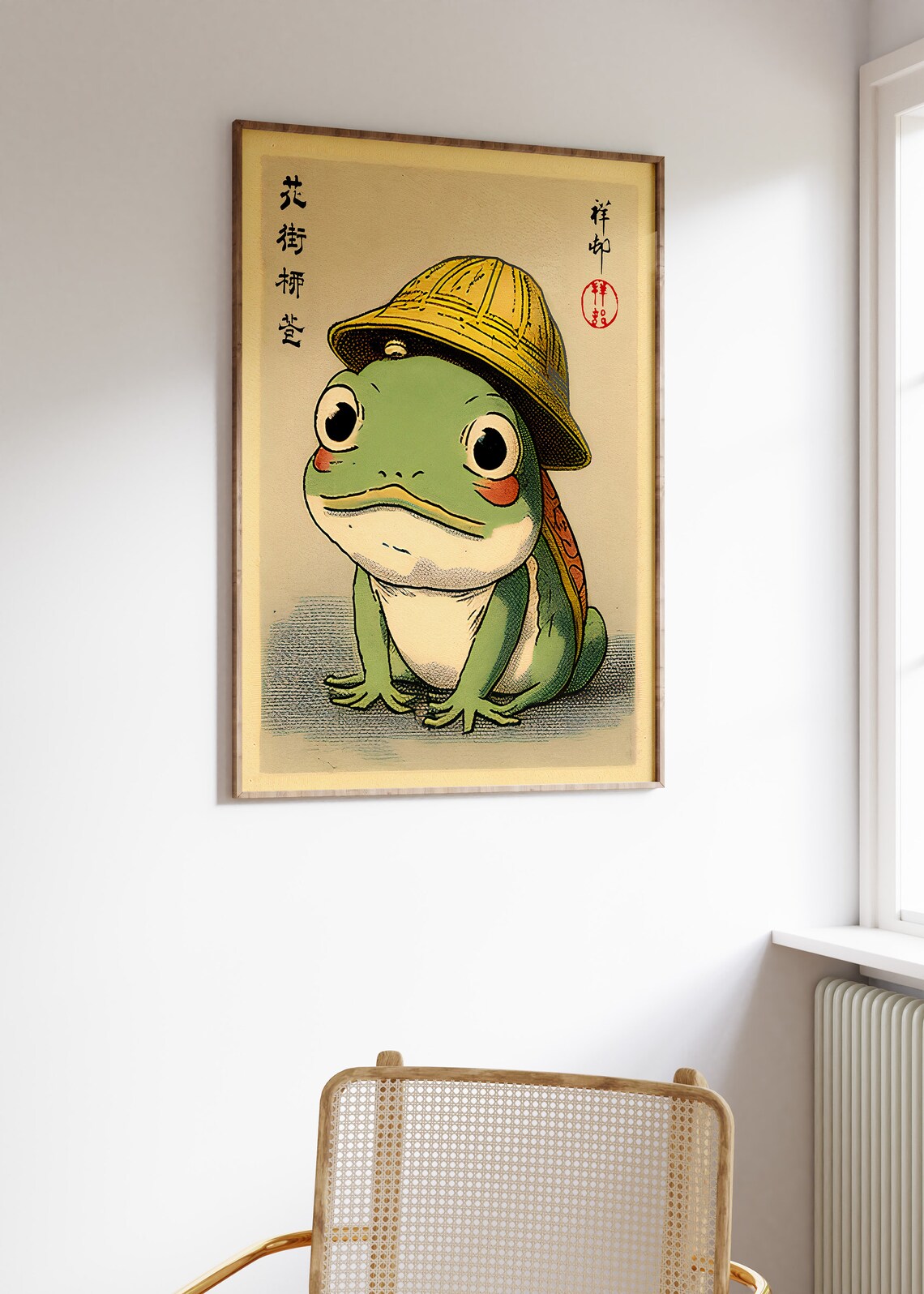 Matsumoto Hoji Frog Samurai Helmet Vintage Japanese Artwork Poster - Image 3