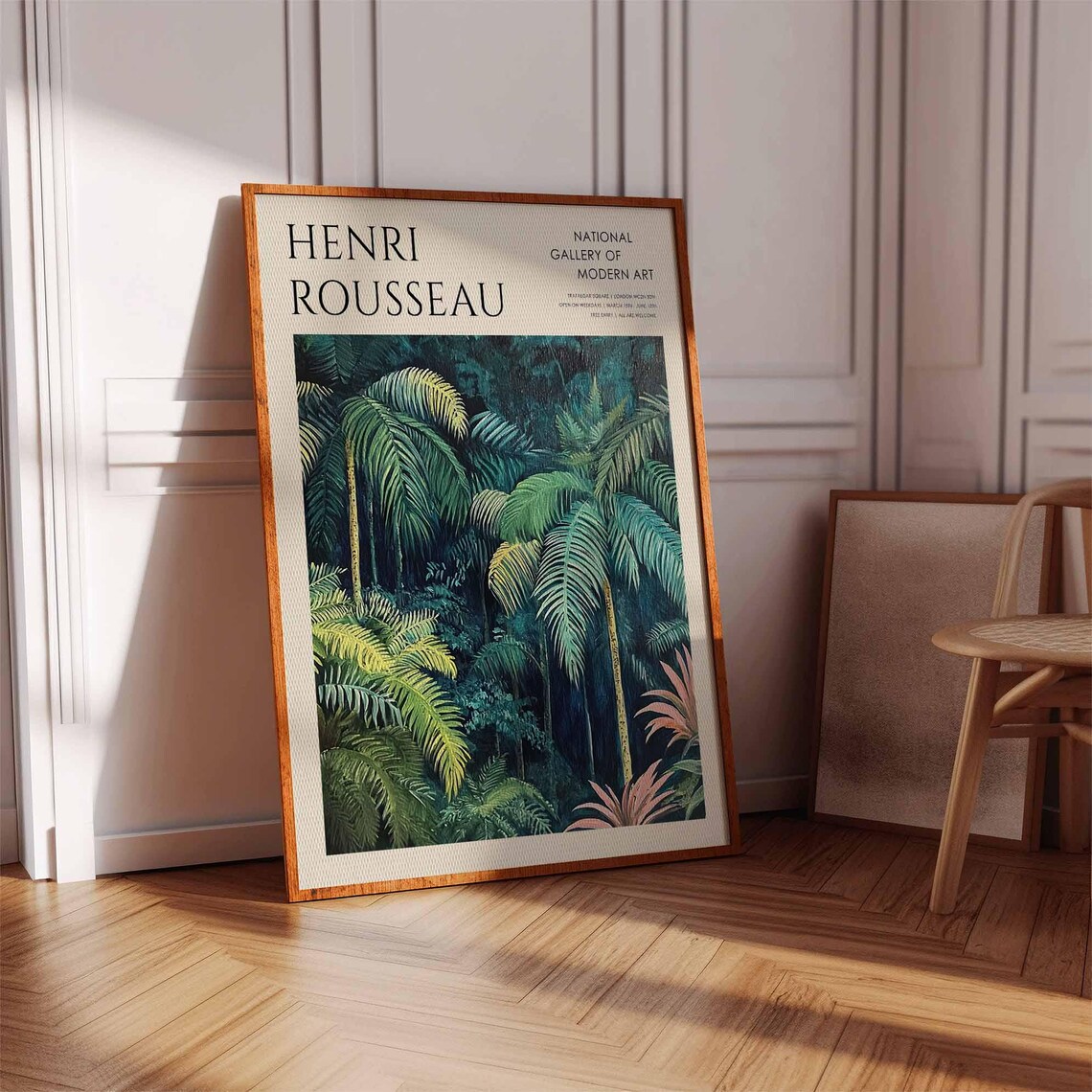 Henri Rousseau Tall Palm Trees in Dark Jungle National Gallery Poster - Image 2