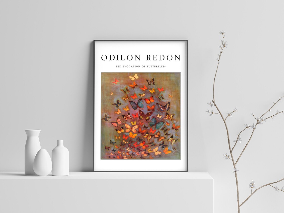 Odilon Redon Butterfly Floral Exhibition Poster - Image 2