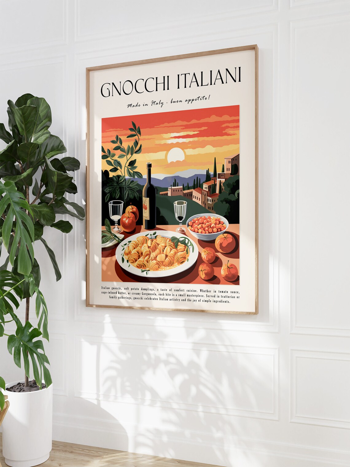 Italian Food Poster Gnocchi Food Print Pasta Art Kitchen Decor Restaurant Art Italian Food Print Italian Wall Art Gift For Cook - Image 3
