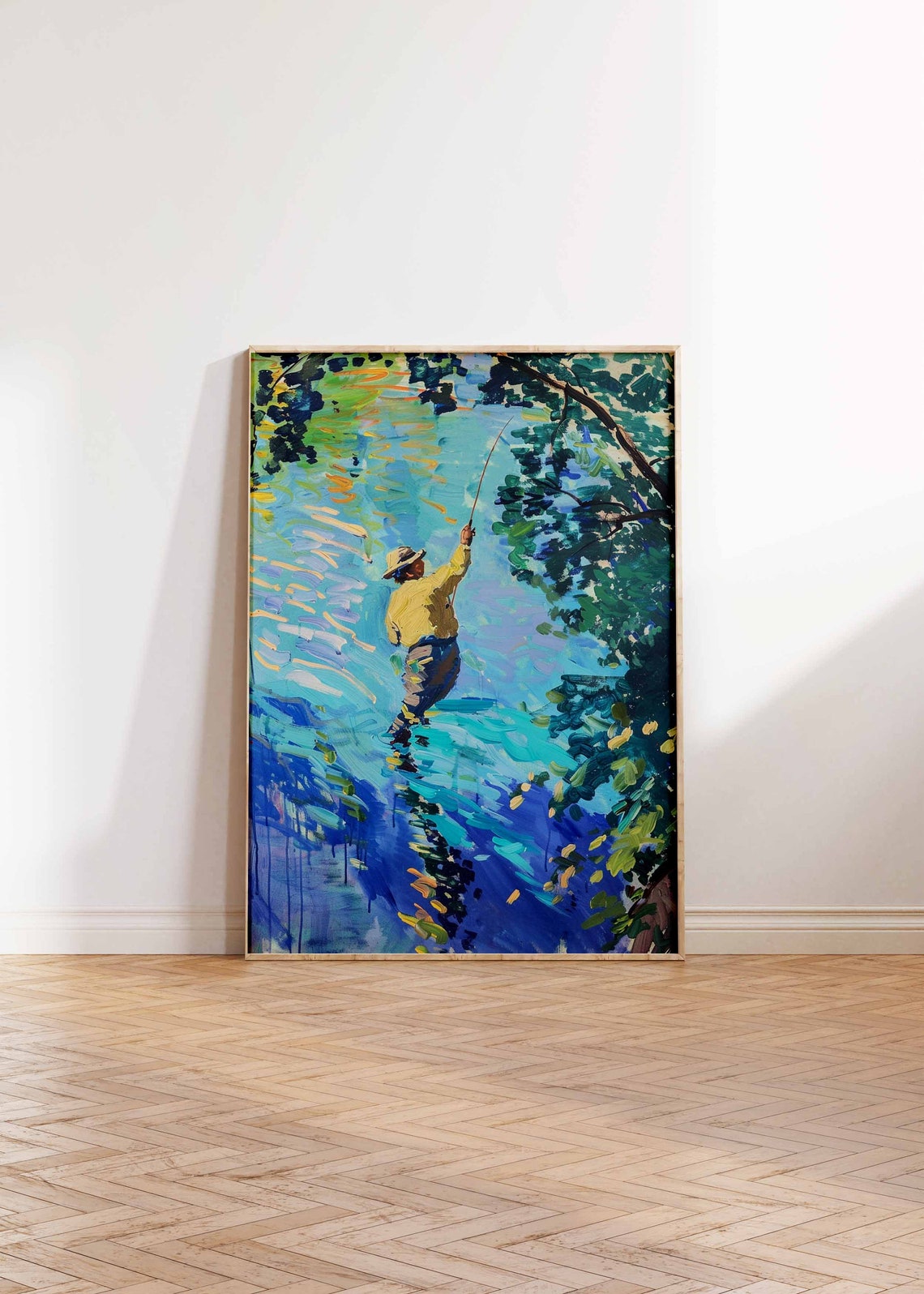 Fly Fishing Poster Fishing Wall Art Gift For Fisherman Angling Art Floral Print Botanical Decor Outdoor Poster Adventure Poster - Image 2