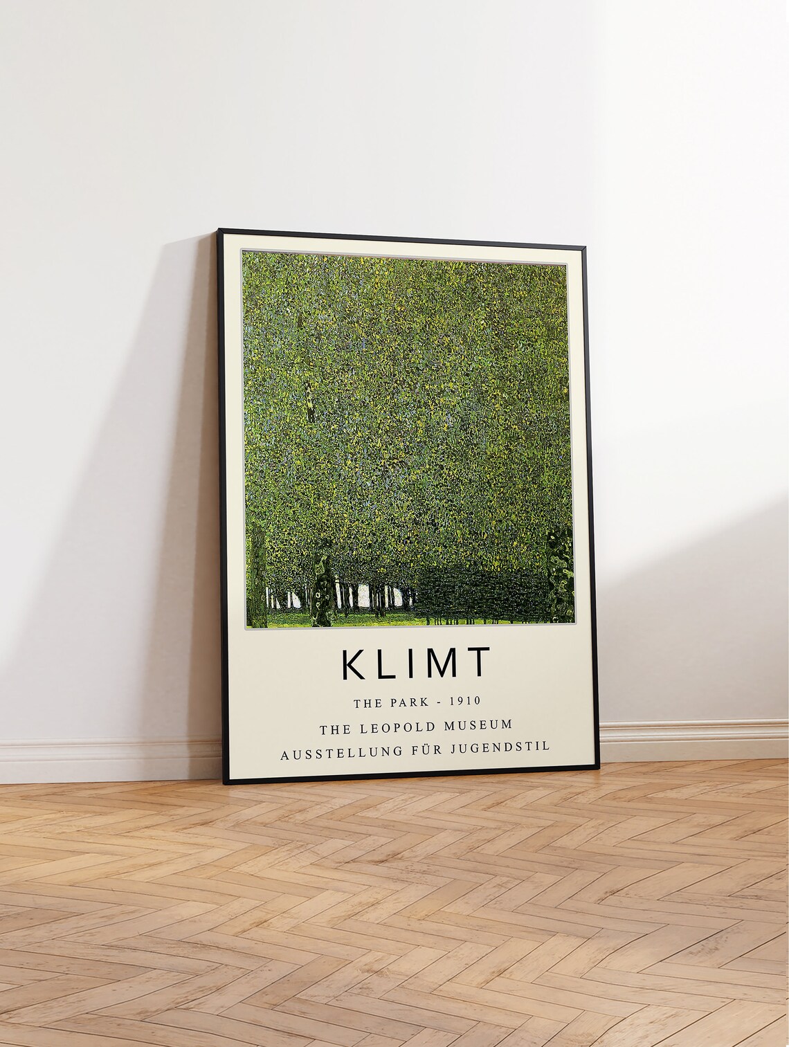 Gustav Klimt The Park Floral Poster, Art Nouveau - Image 3