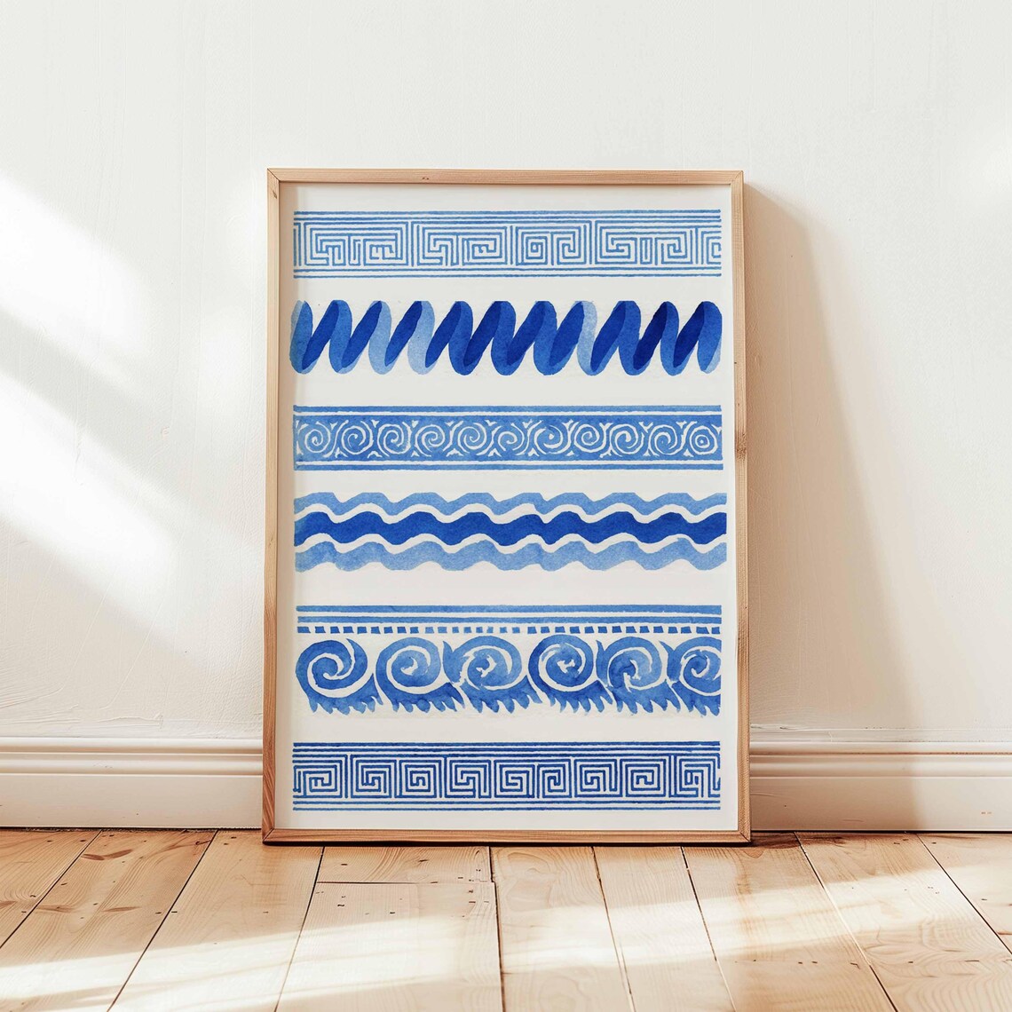 Greek Pattern Art Print, Hellenic Geometric Decor