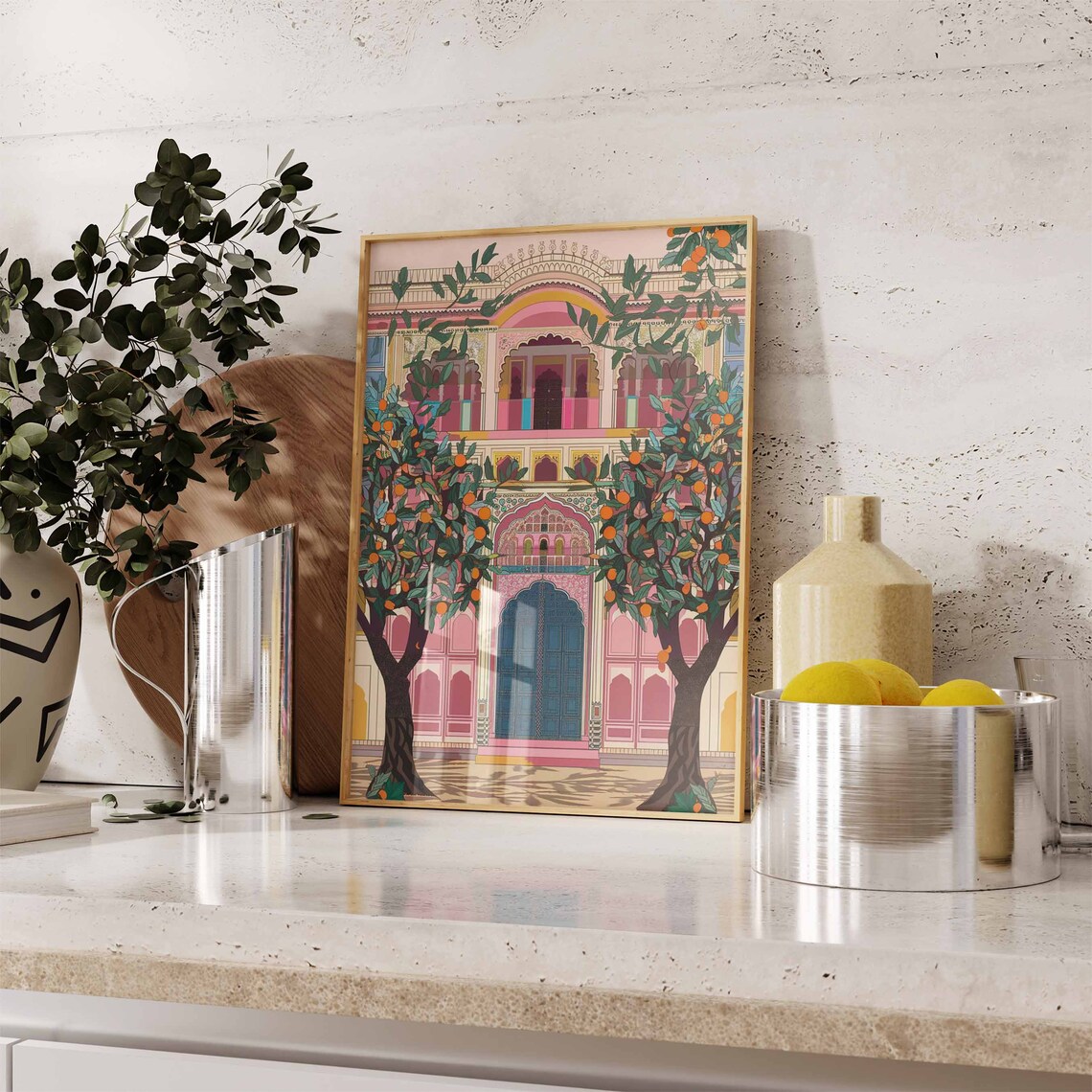 Pichwai Art Poster, Traditional Indian Botanical Decor - Image 3