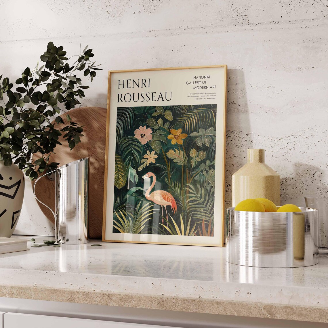 Henri Rousseau Flamingo in Tropical Jungle National Gallery Poster - Image 3