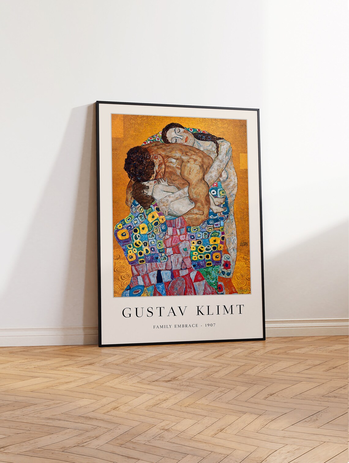 Gustav Klimt Family Embrace Art Print, Art Nouveau Decor - Image 2