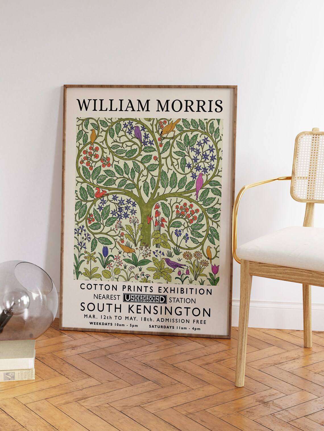 William Morris Floral Pattern, Vintage Art Print - Image 3