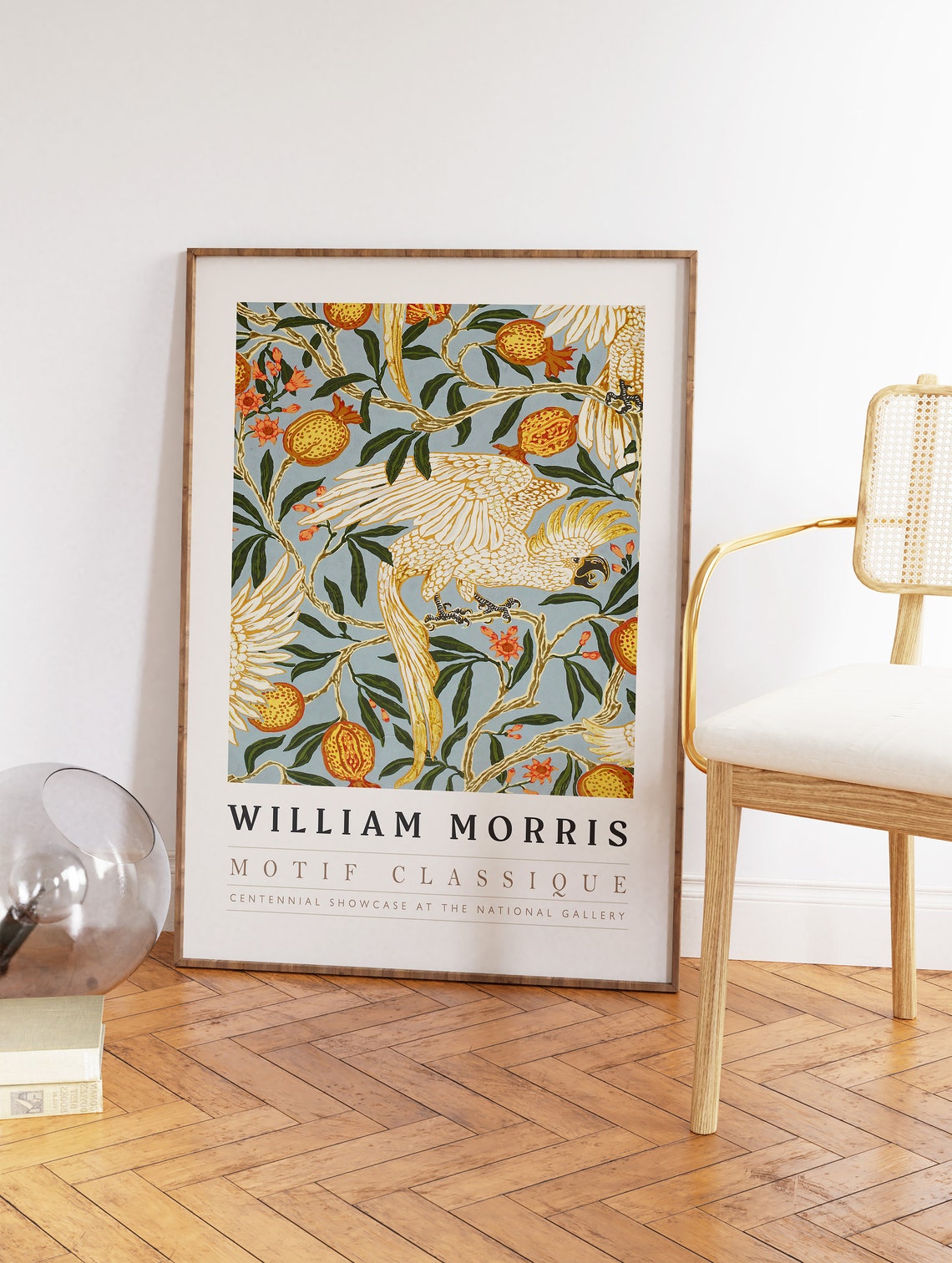 William Morris Cockatoo Pomegranate Motif Classique Exhibition Poster - Image 2