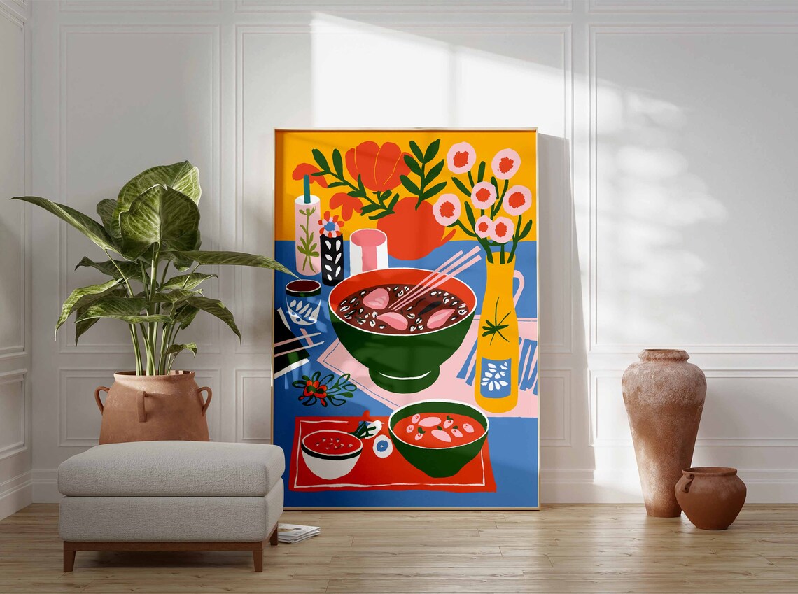 Vietnamese Pho Kitchen Art Print, Food Poster - Image 3