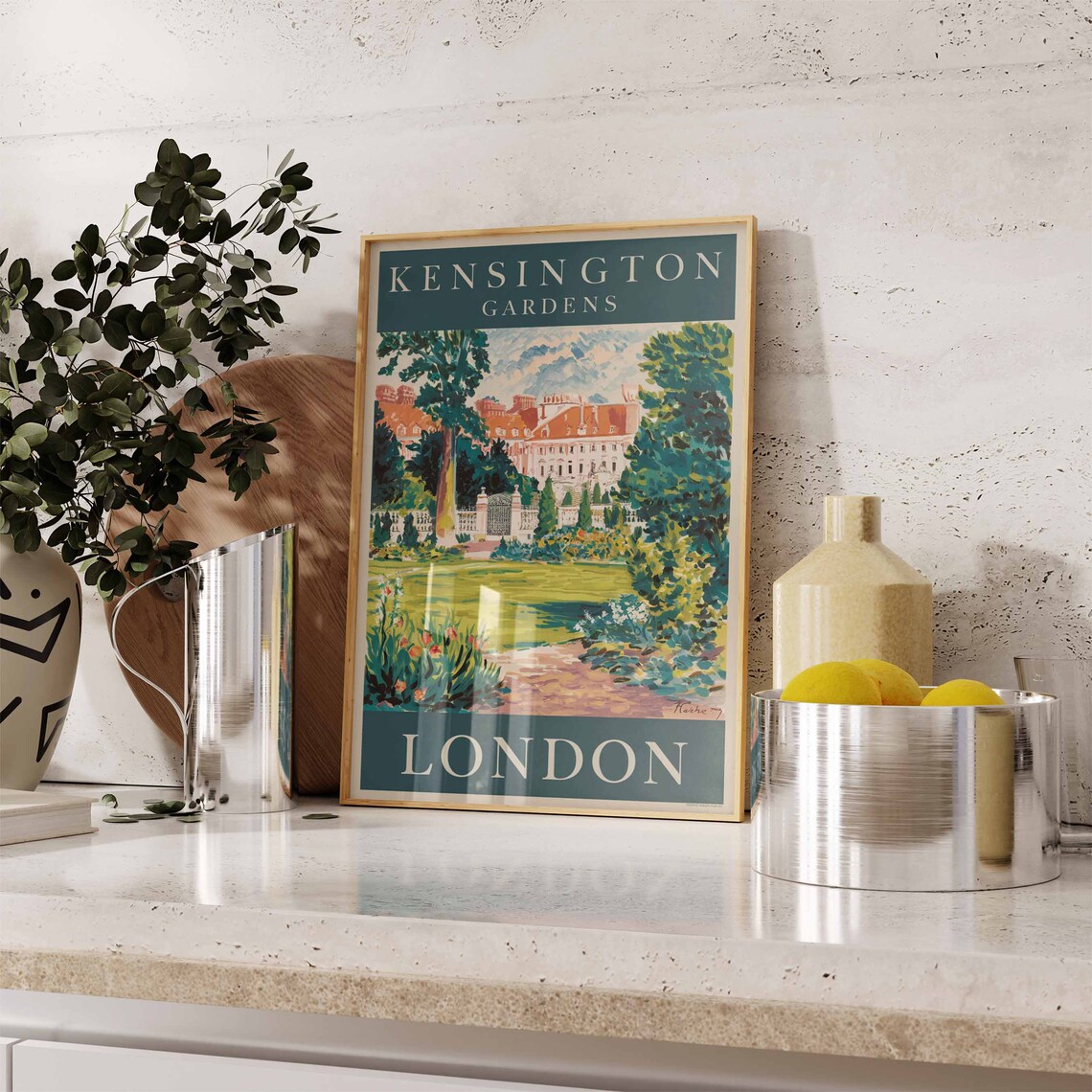 Kensington Gardens Palace Lawns London Vintage Garden Poster - Image 2
