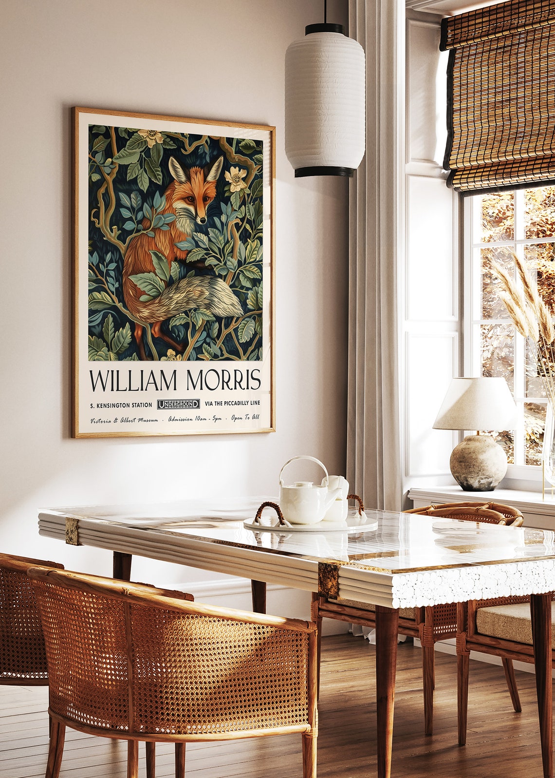 William Morris Fox Woodland London Underground Exhibition Poster - Image 2