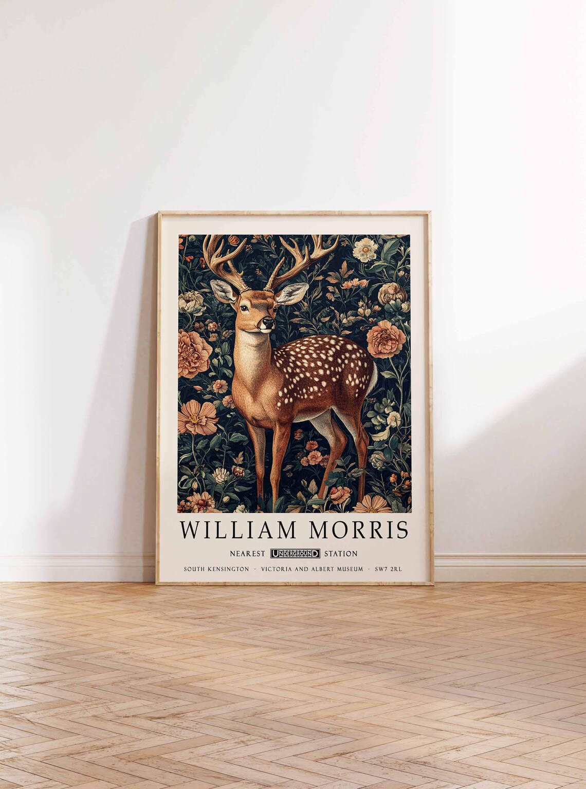 William Morris Deer Botanical Poster, Kew Gardens - Image 2