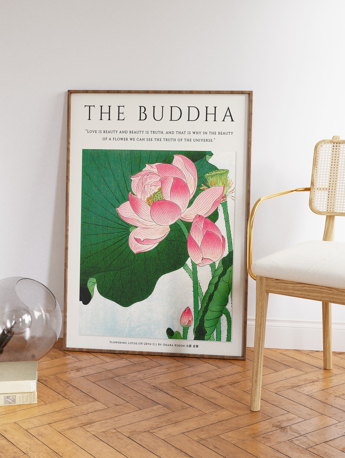 Buddhist Japanese Spiritual Floral Art Print - Image 3