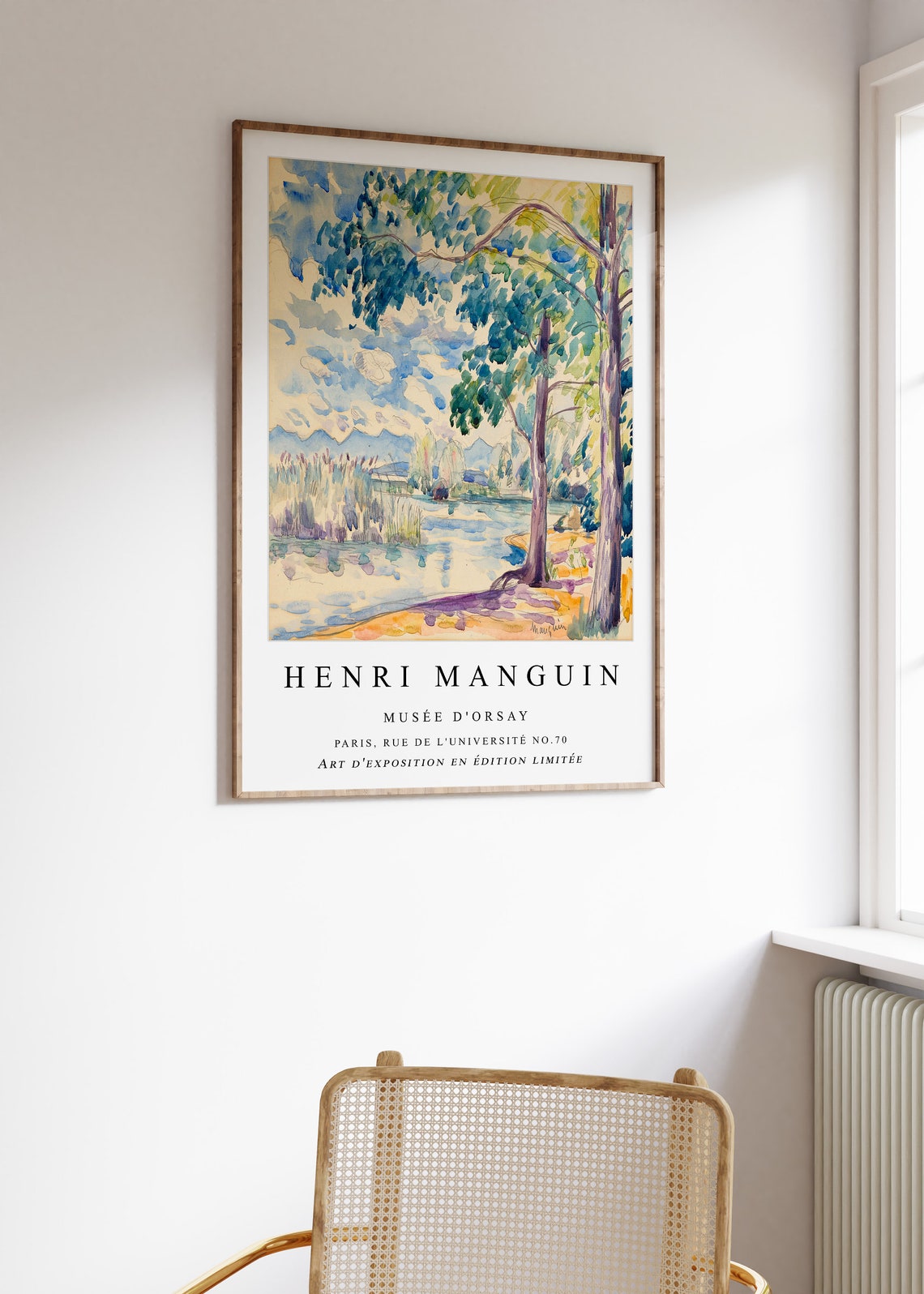 Henri Manguin Lakeside Tree Watercolor French Museum Art Poster - Image 2