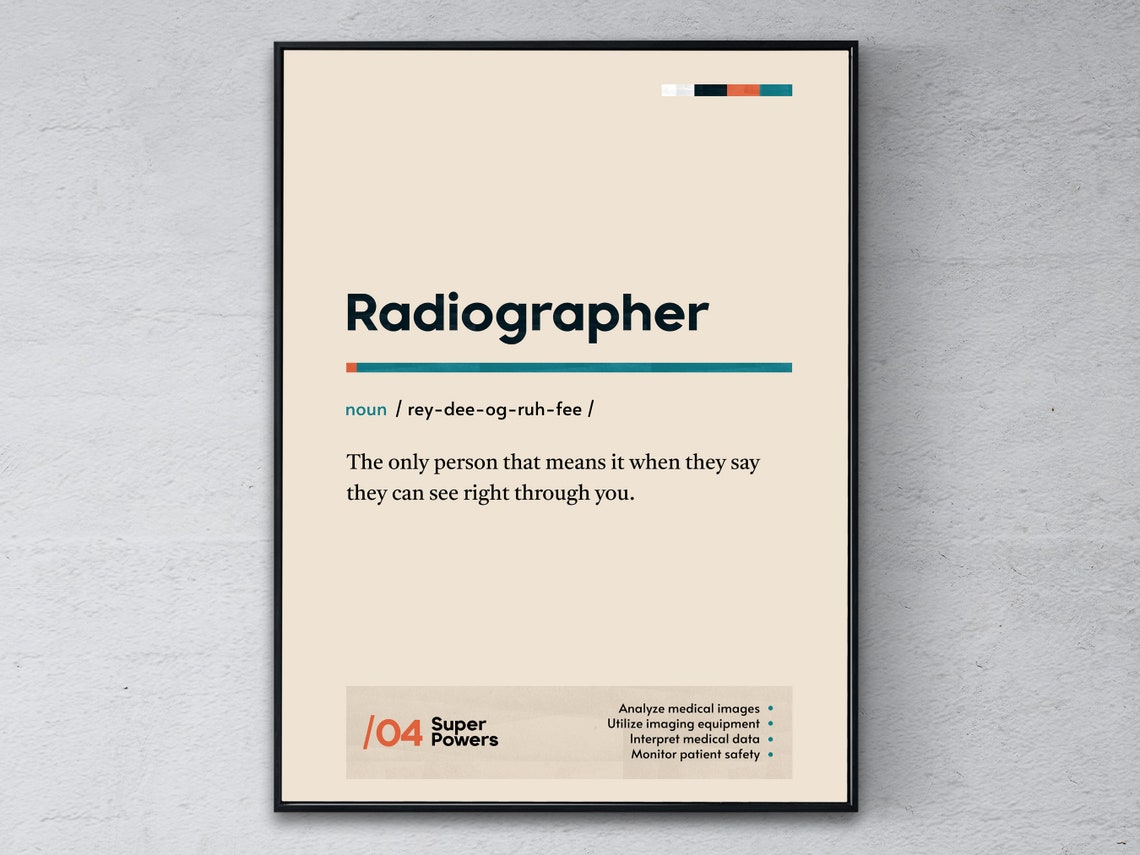 Radiographer Funny Dictionary Definition Xray Technician Gift Poster