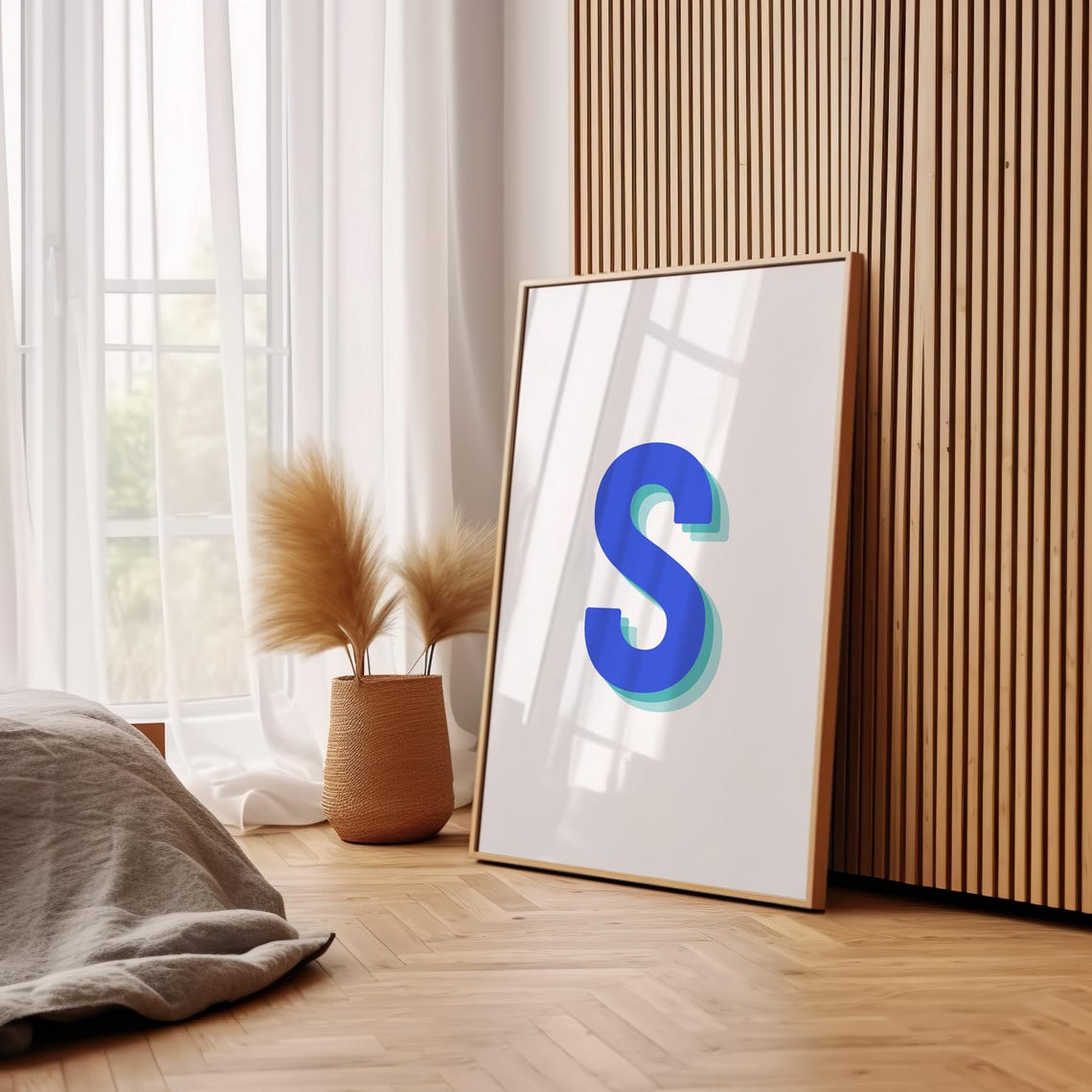 3D Alphabet S, Modern Letter Decor - Image 3