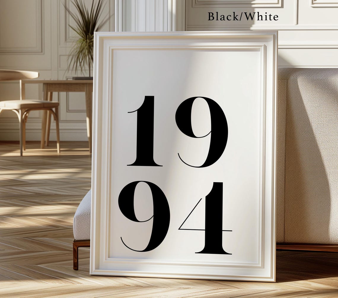 Retro Custom Birth Year Poster Print, Boho Gift - Image 3