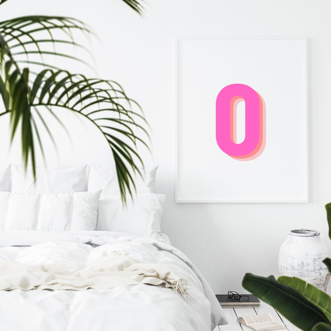 Retro 3D Number Zero, Monogram Birthday Age Art - Image 4