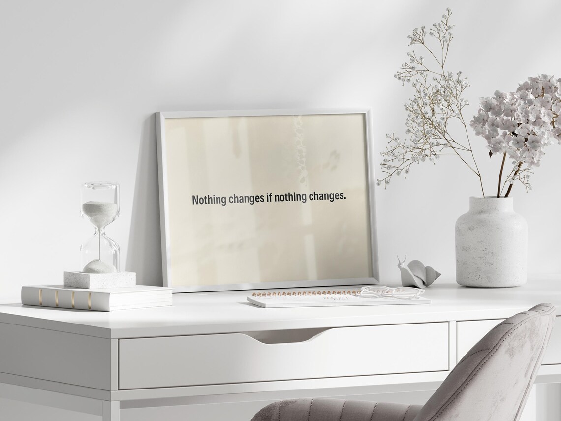 Minimalist Quote Art Print, Motivational Typography - Image 3