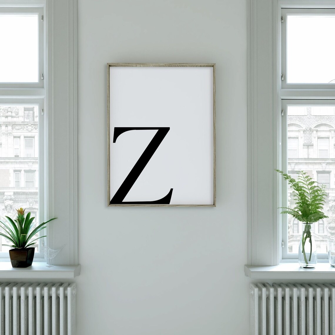 Minimalist Letter Z, Monogram Alphabet Art Print - Image 5