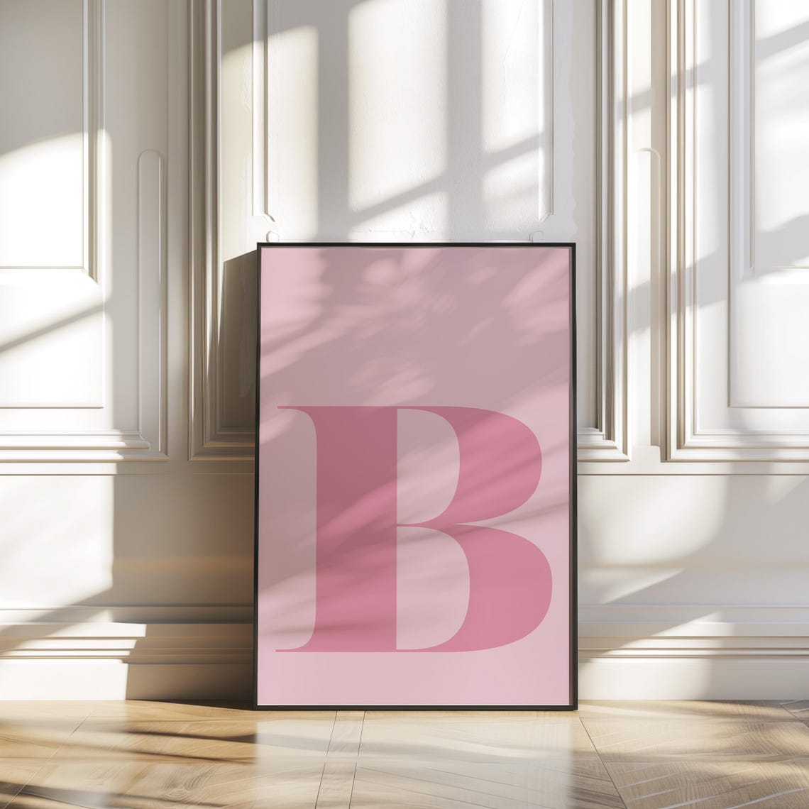 Letter B Pink Wall Art Print, Preppy Initial Decor - Image 5