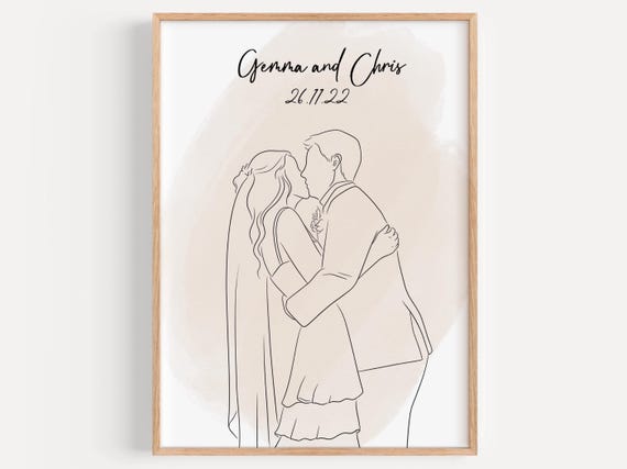 Custom Line Drawing Mothers Day Gift Wedding Gifts Family Portrait Personalised Gift Faceless Art Line Art Personalised Portrait