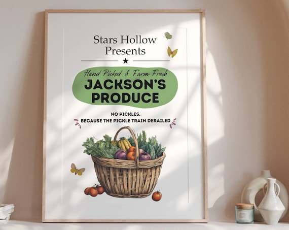 Jackson's Produce Stars Hollow Farm Fresh Gilmore Girls Poster