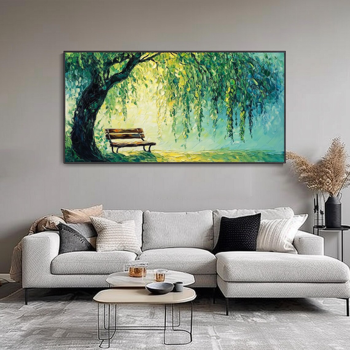 Spring Nature Landscape Art Print, Modern Abstract Tree - Image 2